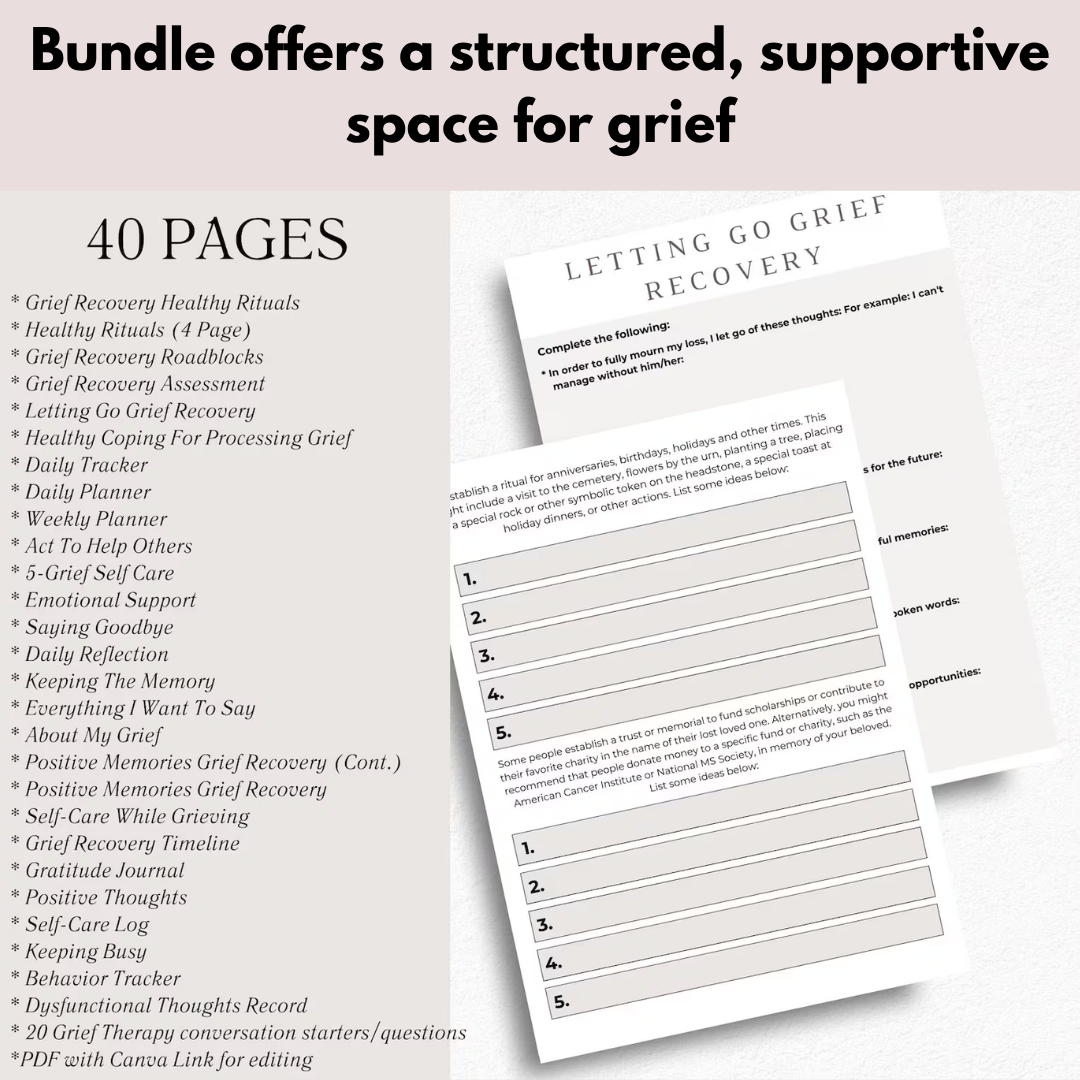 Grief & Loss Therapy Workbook Bundle