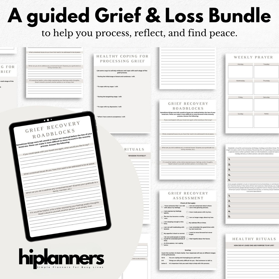 Grief & Loss Therapy Workbook Bundle
