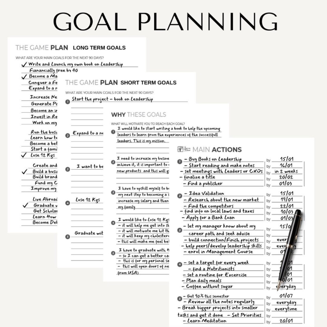 Get Set Go™ 90 days Goal Planner