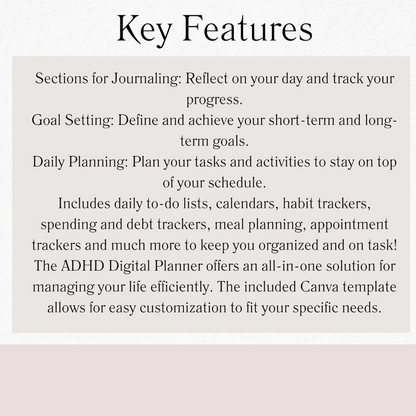 ADHD Digital Planner
