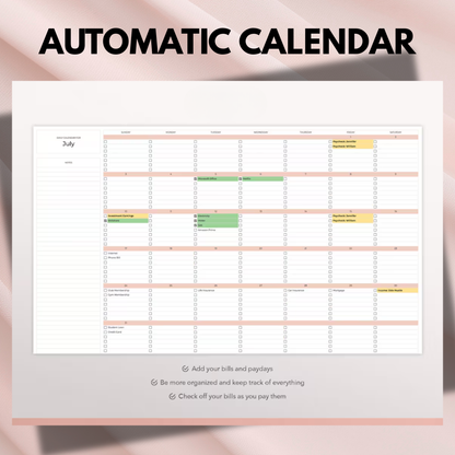 Yearly Budget Spreadsheet Template for Google Sheets